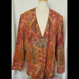 Carlisle Women's Vibrant Multicolor Blazer And Pants.